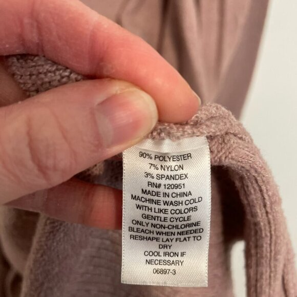 A.N.A Long Sleeve Duster Cardigan Sweater Mauve Pink Purple Open Front Winter M - Picture 8 of 16